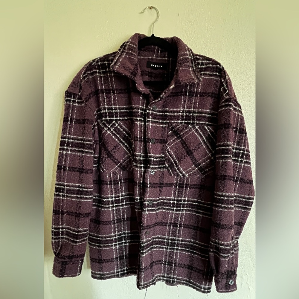 Pacsun Purple Textured Shirt Jacket
